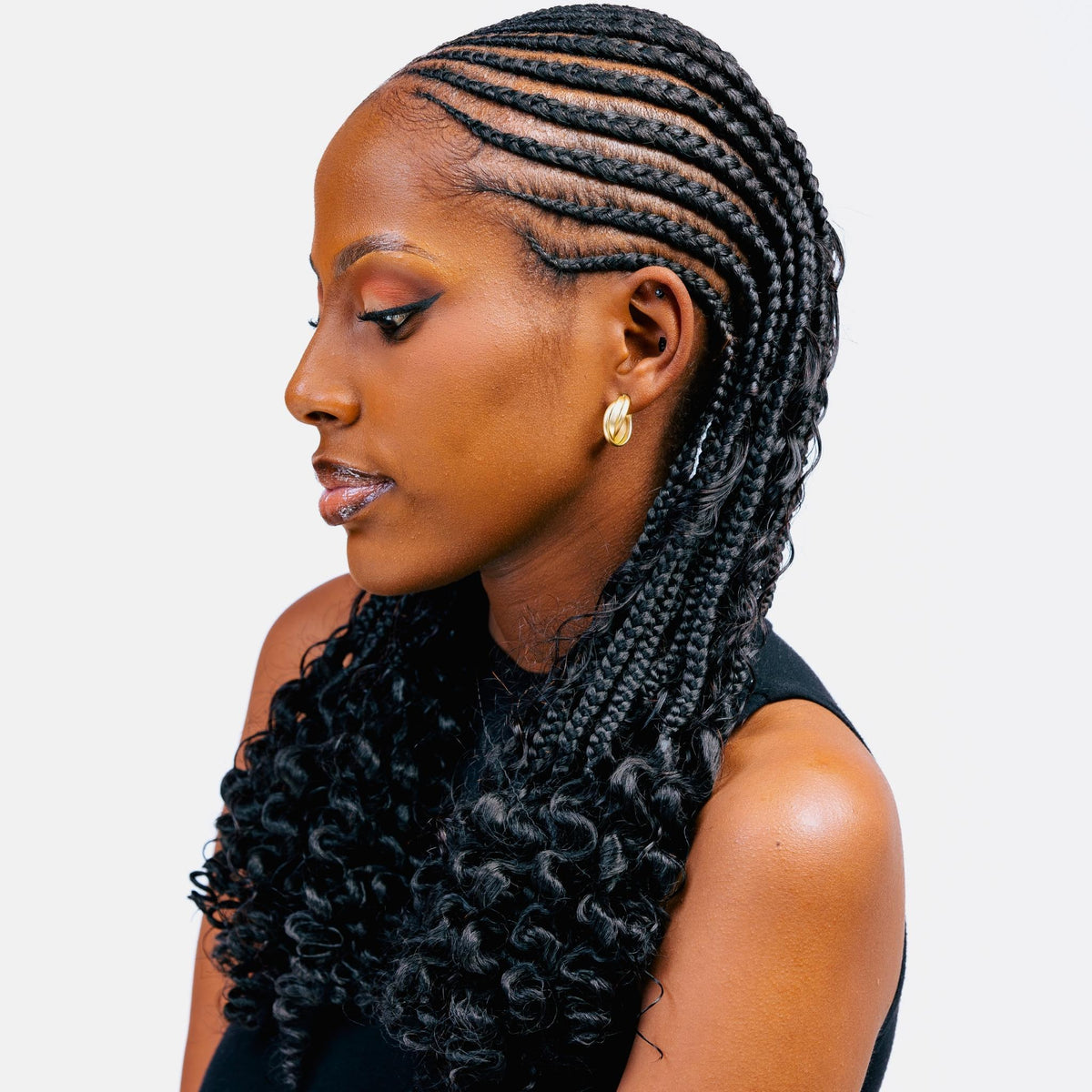 16 Inch Pre - Stretched Braiding Hair 1B – Natural Black by Aunty Cherish | Pre - stretched Braiding Hair Extensions Australia