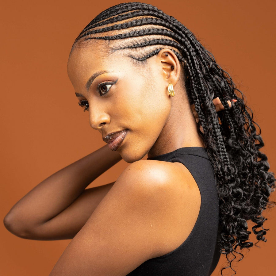16 Inch Pre - Stretched Braiding Hair 1B – Natural Black by Aunty Cherish | Pre - stretched Braiding Hair Extensions Australia
