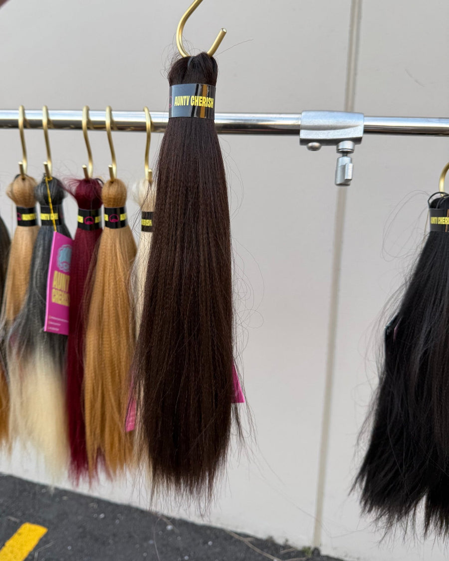 4 – Chocolate Brown - 32 Inch Pre-Stretched Braiding Hair (16" Braided)