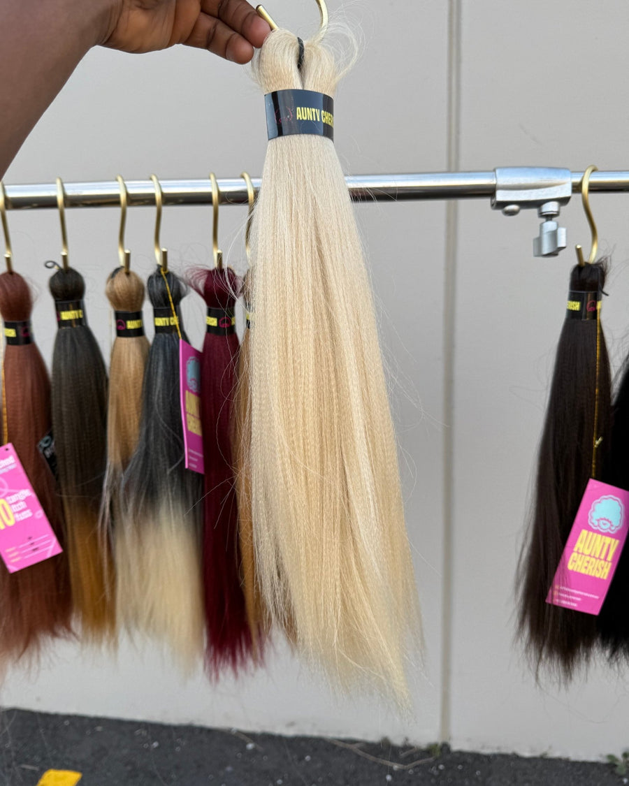 613 – Platinum Blonde - 32 Inch Pre-Stretched Braiding Hair (16" Braided)