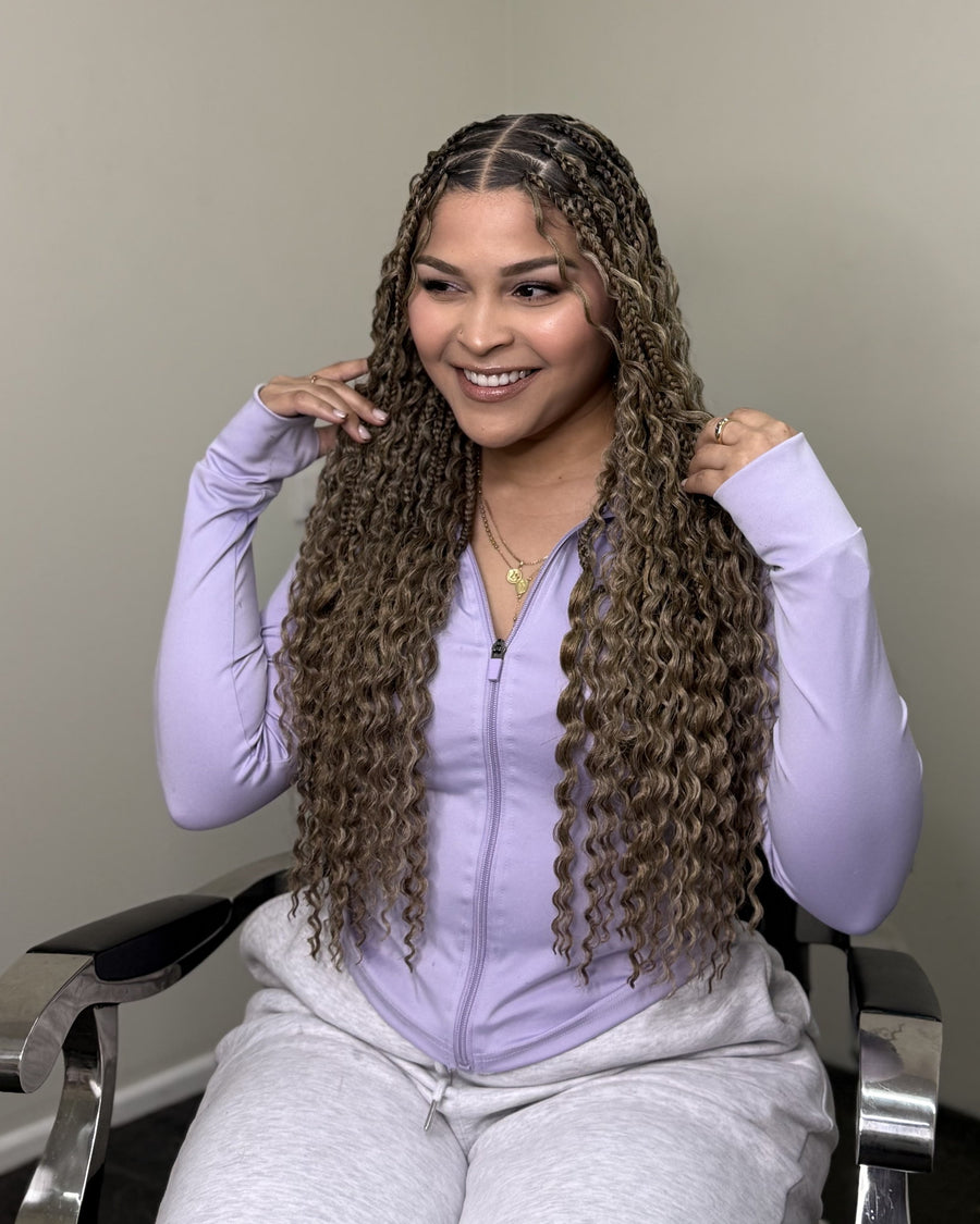 52 Inch Pre-Stretched Braiding Hair (26" Braided) 1B – Natural Black by Aunty Cherish | Pre-stretched Braiding Hair Extensions Australia