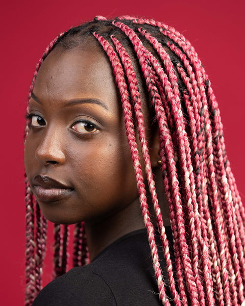 52 Inch Pre-Stretched Braiding Hair (26" Braided) 1B – Natural Black by Aunty Cherish | Pre-stretched Braiding Hair Extensions Australia