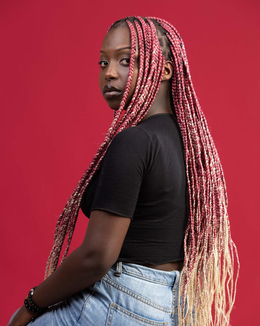 52 Inch Pre-Stretched Braiding Hair (26" Braided) 1B – Natural Black by Aunty Cherish | Pre-stretched Braiding Hair Extensions Australia