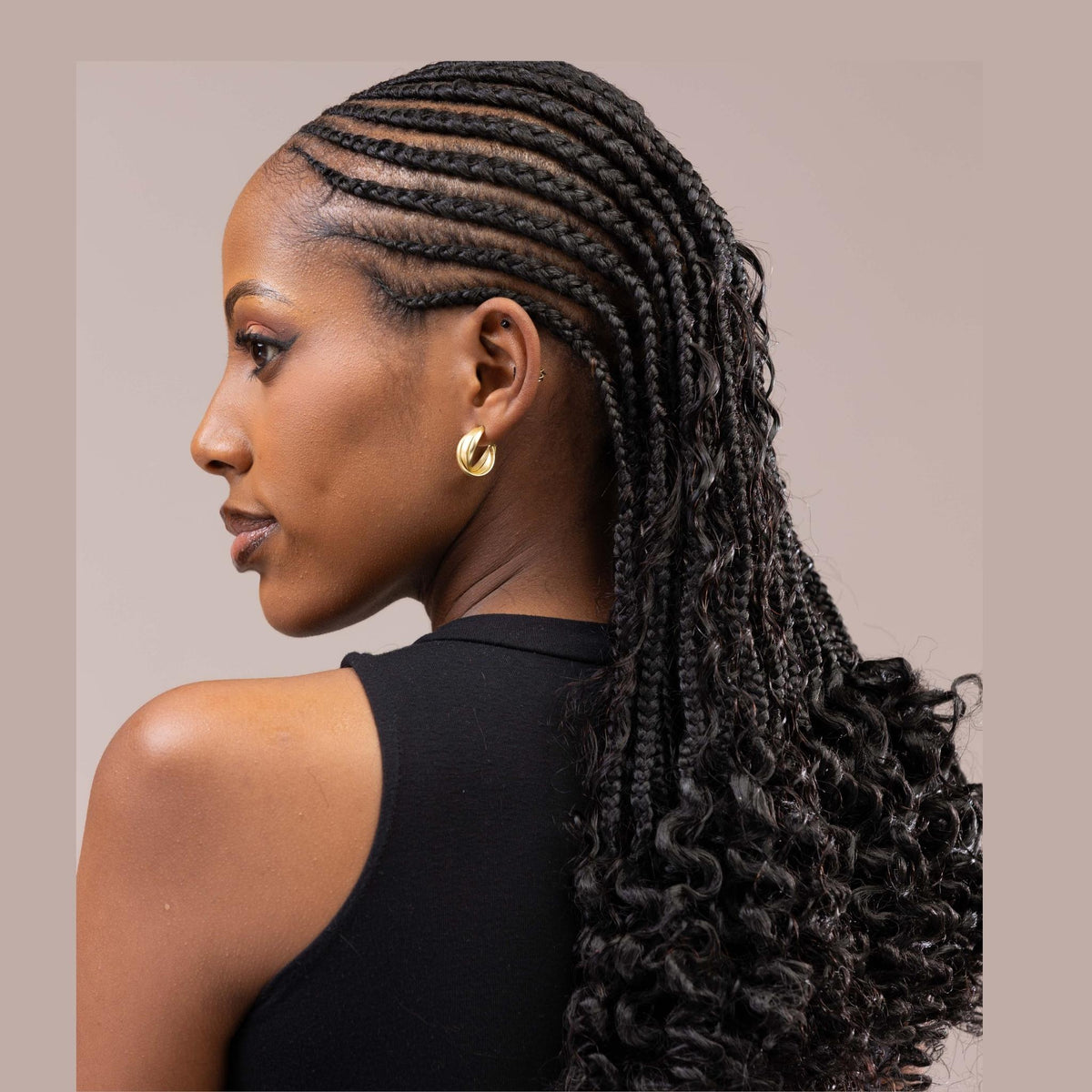 16 Inch Pre - Stretched Braiding Hair 1B – Natural Black by Aunty Cherish | Pre - stretched Braiding Hair Extensions Australia