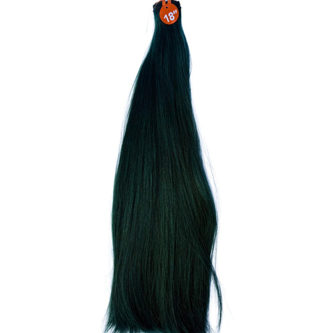 Human Hair Bundle – Colour Collection 1B/Green - 18" by Aunty Cherish | Pre - stretched Braiding Hair Extensions Australia