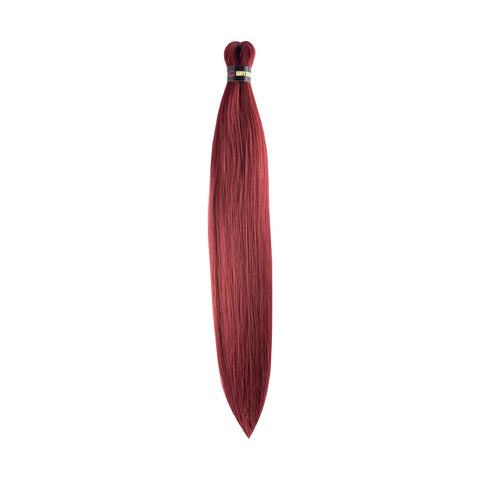 52 Inch Pre-Stretched Braiding Hair (26" Braided) 118 – Velvet Wine (Burgundy Red) by Aunty Cherish | Pre-stretched Braiding Hair Extensions Australia