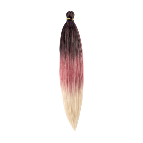 52 Inch Pre-Stretched Braiding Hair (26" Braided) 1B/118/613 – Ombré by Aunty Cherish | Pre-stretched Braiding Hair Extensions Australia