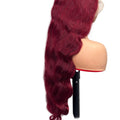 Burgundy Human hair Body wave wig by Aunty Cherish | Pre - stretched Braiding Hair Extensions Australia