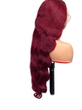 Burgundy Human hair Body wave wig by Aunty Cherish | Pre - stretched Braiding Hair Extensions Australia