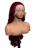 Burgundy Human hair Body wave wig by Aunty Cherish | Pre - stretched Braiding Hair Extensions Australia