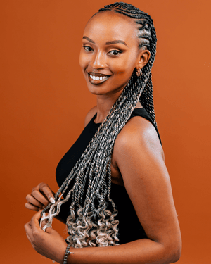 26 Inch Pre - Stretched Braiding Hair – Soft, Lightweight & No Itch 1B – Natural Black by Aunty Cherish | Pre - stretched Braiding Hair Extensions Australia