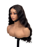 Natural Black high density Deep wave wig by Aunty Cherish | Pre - stretched Braiding Hair Extensions Australia