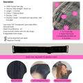 12" 5x5 Natural Black Bone Straight Wig by Aunty Cherish | Pre - stretched Braiding Hair Extensions Australia
