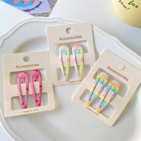 Colourful Gloss Barrettes pair Rainbow Fade by Aunty Cherish | Pre - stretched Braiding Hair Extensions Australia