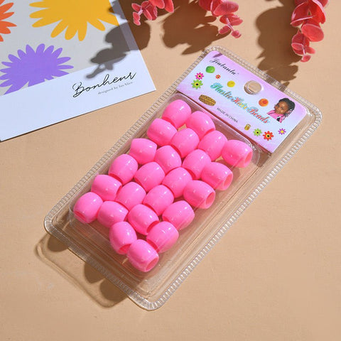 Ceramic Hair Beads Pink by Aunty Cherish | Pre - stretched Braiding Hair Extensions Australia