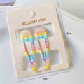 Colourful Gloss Barrettes pair Rainbow by Aunty Cherish | Pre - stretched Braiding Hair Extensions Australia