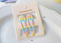 Colourful Gloss Barrettes pair Rainbow by Aunty Cherish | Pre - stretched Braiding Hair Extensions Australia