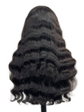 Natural Black high density Deep wave wig by Aunty Cherish | Pre - stretched Braiding Hair Extensions Australia