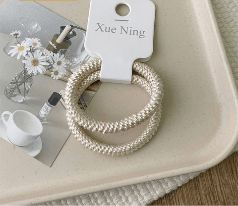 Woven Hair - tie pair White by Aunty Cherish | Pre - stretched Braiding Hair Extensions Australia