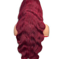 Burgundy Human hair Body wave wig by Aunty Cherish | Pre - stretched Braiding Hair Extensions Australia