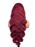 Burgundy Human hair Body wave wig by Aunty Cherish | Pre - stretched Braiding Hair Extensions Australia