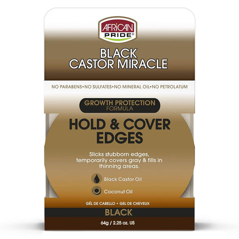 AFRICAN PRIDE Black Castor Miracle Hold & Cover Edges by Aunty Cherish | Pre - stretched Braiding Hair Extensions Australia