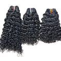 Natural black Burmese curls human hair bundles (3 bundles/pack) 14 inch by Aunty Cherish | Pre - stretched Braiding Hair Extensions Australia