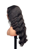 Natural Black high density Deep wave wig by Aunty Cherish | Pre - stretched Braiding Hair Extensions Australia