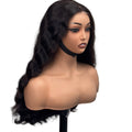 Natural Black high density Deep wave wig by Aunty Cherish | Pre - stretched Braiding Hair Extensions Australia