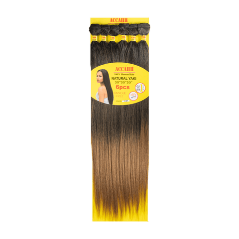 ACCAHH - YAKI Natural Yaki Hair Extensions T1/27 by Aunty Cherish | Pre - stretched Braiding Hair Extensions Australia