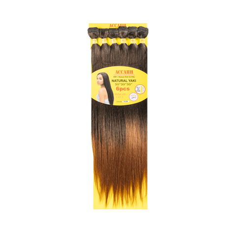 ACCAHH - YAKI Natural Yaki Hair Extensions T1/30 by Aunty Cherish | Pre - stretched Braiding Hair Extensions Australia