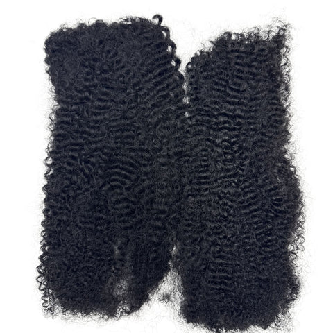 Afro Kinky Bulk Human Hair 1B - Natural Black 1 Pack 50g by Aunty Cherish | Pre - stretched Braiding Hair Extensions Australia