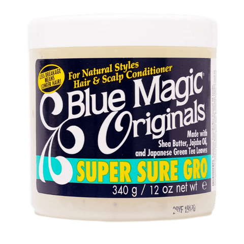 Blue Magic Originals Super Sure Gro - Shea Butter & Jojoba (12oz) by Aunty Cherish | Pre - stretched Braiding Hair Extensions Australia