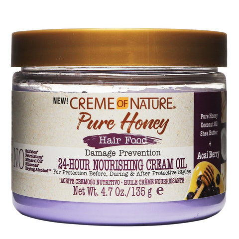 Creme of Nature Pure Honey Hair Food 24-Hour Nourishing Cream Oil