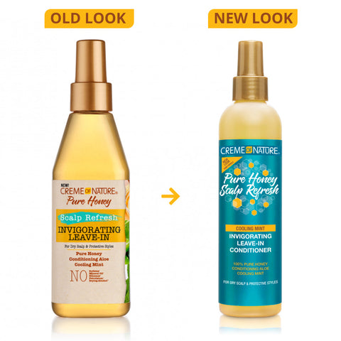 Creme of Nature Pure Honey Scalp Leave-In - old look and new look