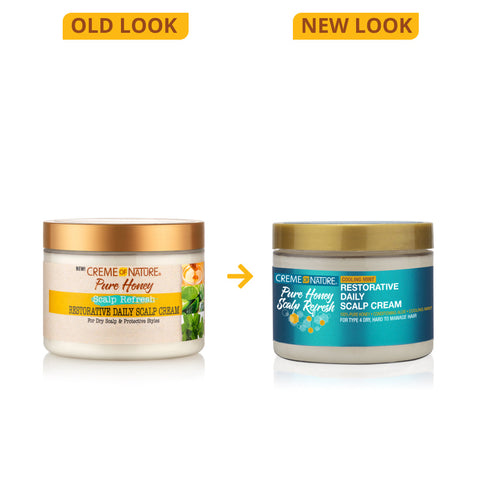 Creme of Nature Pure Honey Daily Scalp Cream - old look and new look