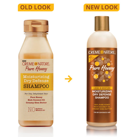 Creme of Nature Pure Honey Dry Defense Shampoo - old look and new look