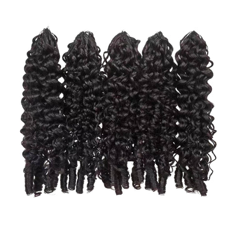 Miracle Knots crochet hair Tight Spiral by Aunty Cherish | Pre - stretched Braiding Hair Extensions Australia