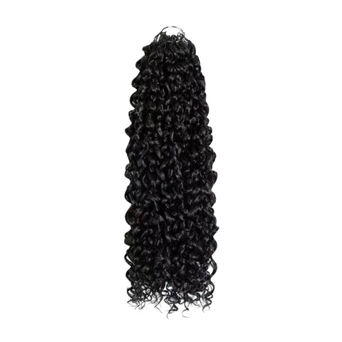 Miracle Knots crochet hair Deep Wave by Aunty Cherish | Pre - stretched Braiding Hair Extensions Australia