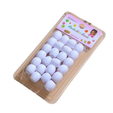 Ceramic Hair Beads White by Aunty Cherish | Pre - stretched Braiding Hair Extensions Australia