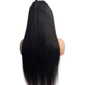 Natural Black Silky straight Human hair wig by Aunty Cherish | Pre - stretched Braiding Hair Extensions Australia