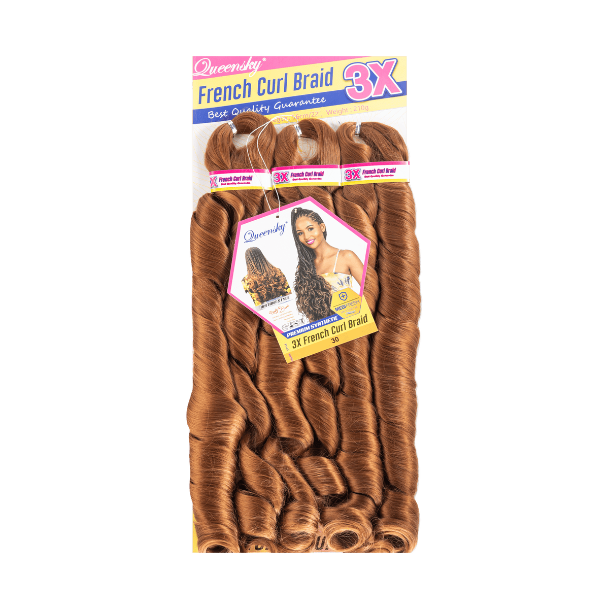 French Curl Braid 22" 30 by Aunty Cherish | Pre - stretched Braiding Hair Extensions Australia