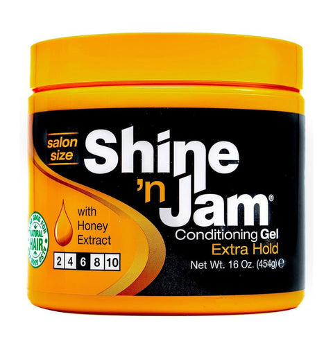 Shine 'n Jam Conditioning Gel Extra Hold With Honey Extract 454g by Aunty Cherish | Pre - stretched Braiding Hair Extensions Australia