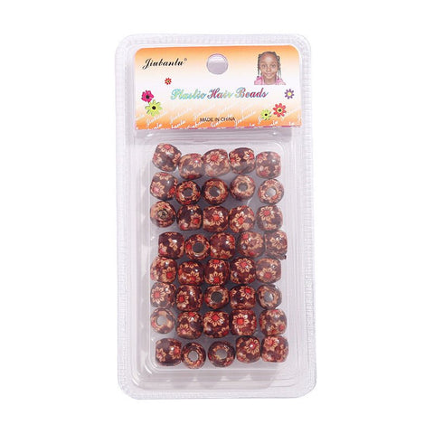 Wooden Hair Beads Damask by Aunty Cherish | Pre - stretched Braiding Hair Extensions Australia