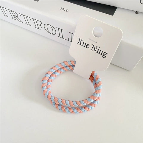 Woven Colourful Hair - tie pair Red/Blue by Aunty Cherish | Pre - stretched Braiding Hair Extensions Australia