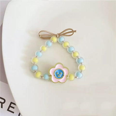 Children handmade bracelet Blue Flower by Aunty Cherish | Pre - stretched Braiding Hair Extensions Australia