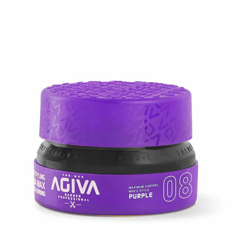 Agiva Aqua Wax Cool Bright Purple 08 155 mL by Aunty Cherish | Pre - stretched Braiding Hair Extensions Australia