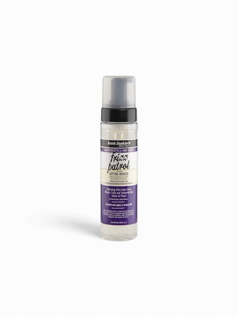 Aunt Jackie's Grapeseed Frizz Patrol Anti - Poof Setting Mousse 244mL (8.5oz) by Aunty Cherish | Pre - stretched Braiding Hair Extensions Australia