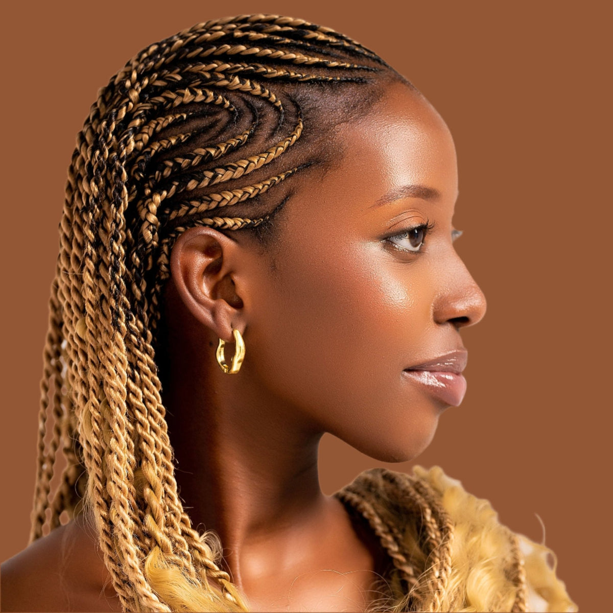 Deep 30 Goddess Braid Curl 1B by Aunty Cherish | Pre - stretched Braiding Hair Extensions Australia