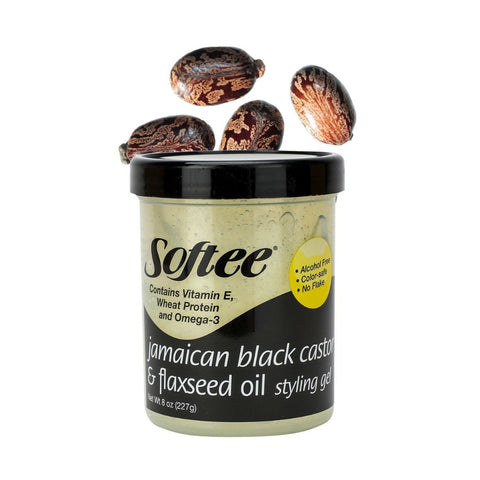 Softee Jamaican Black Castor Oil & Flaxseed Gel - 227g by Aunty Cherish | Pre - stretched Braiding Hair Extensions Australia